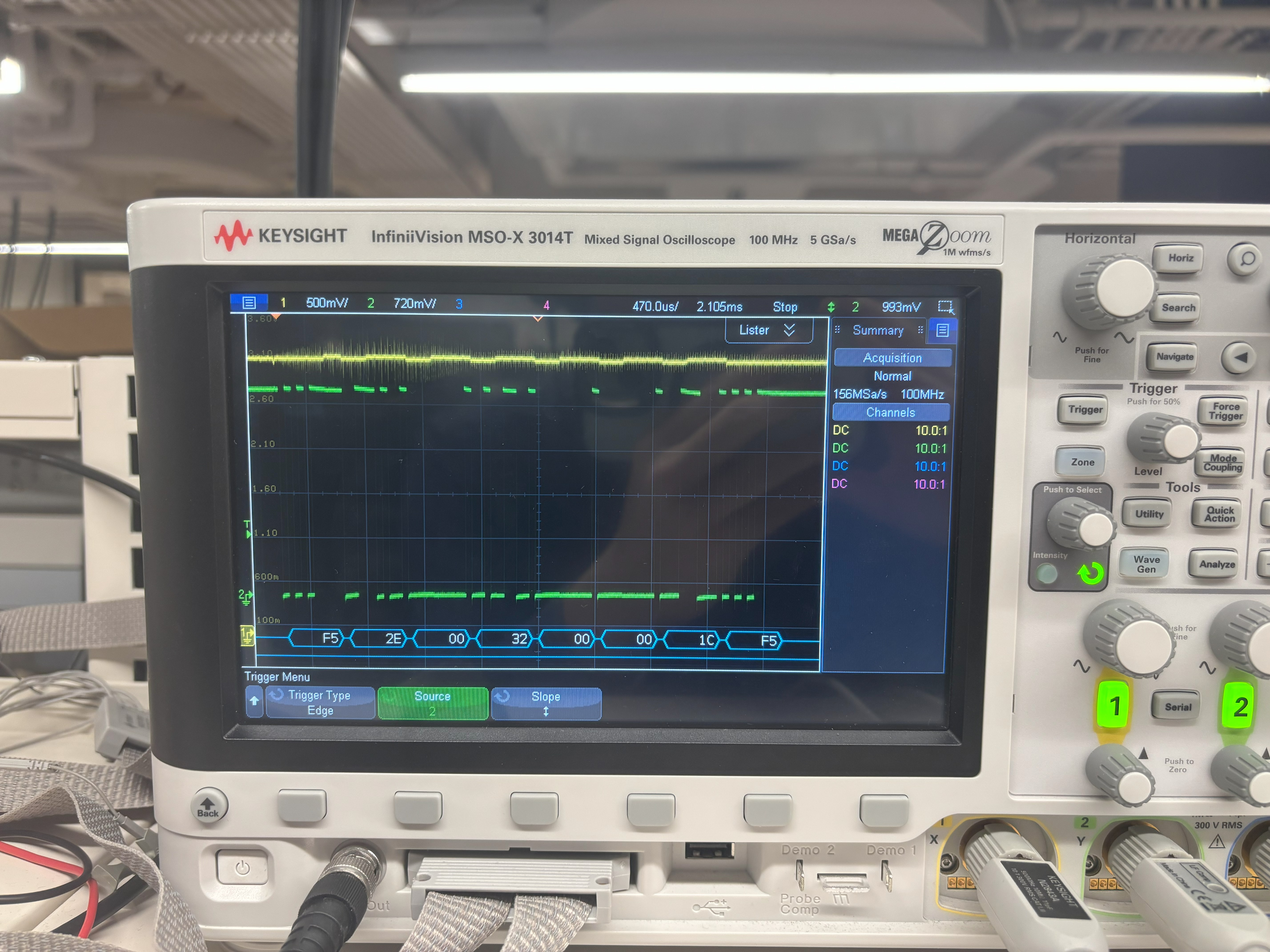oscilloscope fingerprint timeout